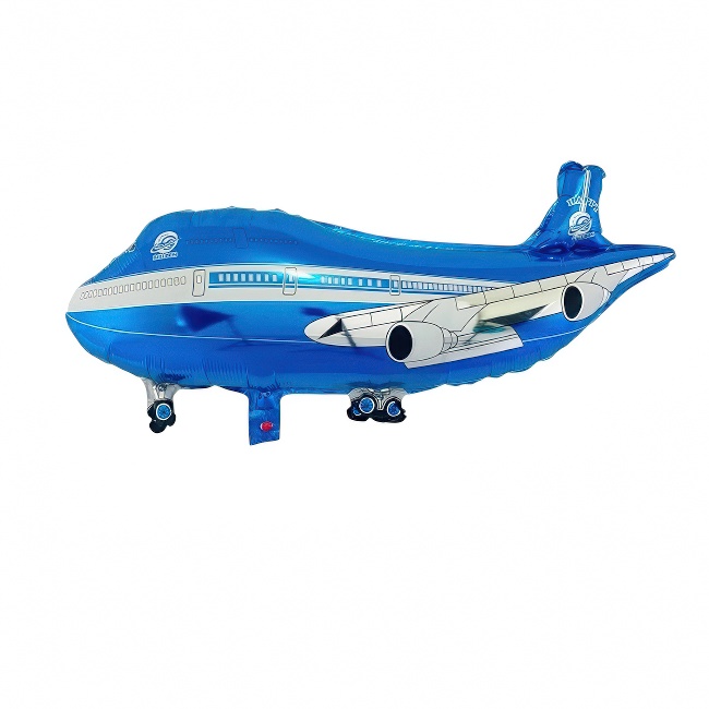 Foil balloon – blue aeroplane
