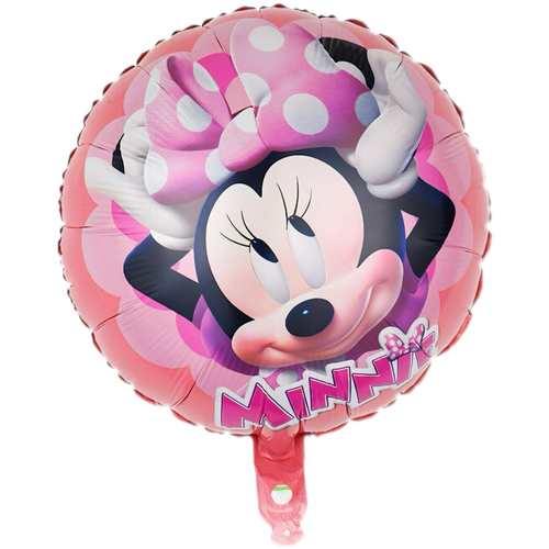 Okrugli folijski balon – Minnie Mouse, rozi, 18″