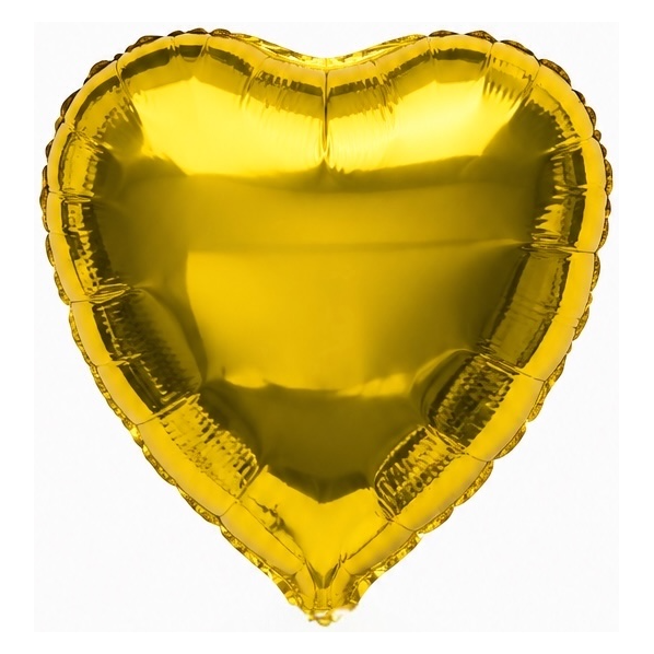 Heart foil balloon – light gold, glossy, 18″