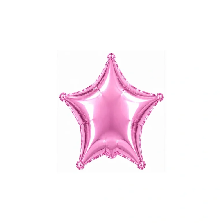 Star-shaped foil balloon – light pink, glossy, 18″