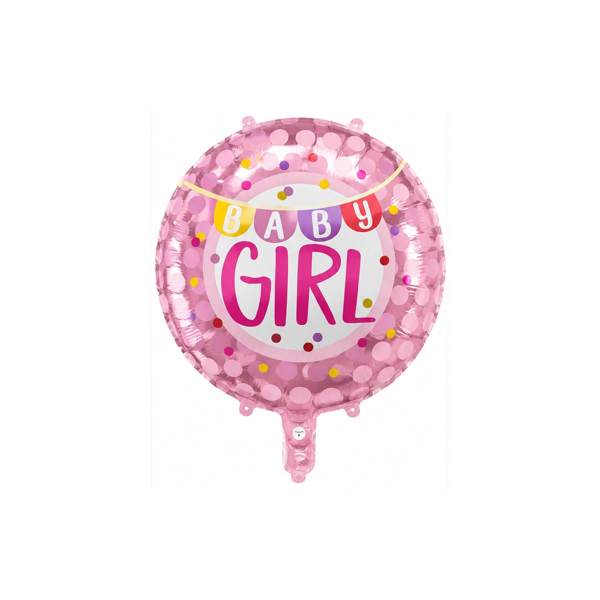 Круглый фольгированный шар – Baby Girl, розовый, 18″
