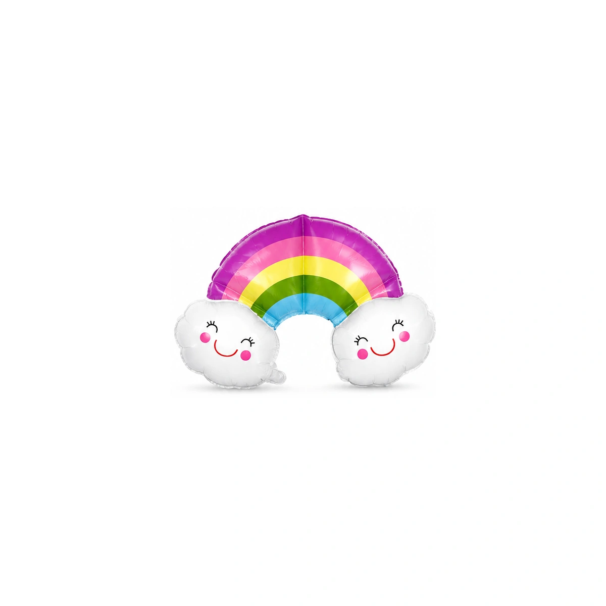 Foil balloon – rainbow with two clouds