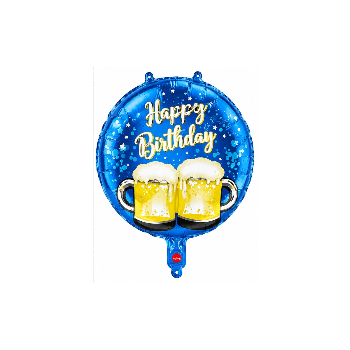 Фольгированный шар Happy Birthday – две пивные кружки, 18″