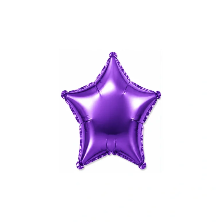 Star-shaped foil balloon – light purple, glossy, 18″