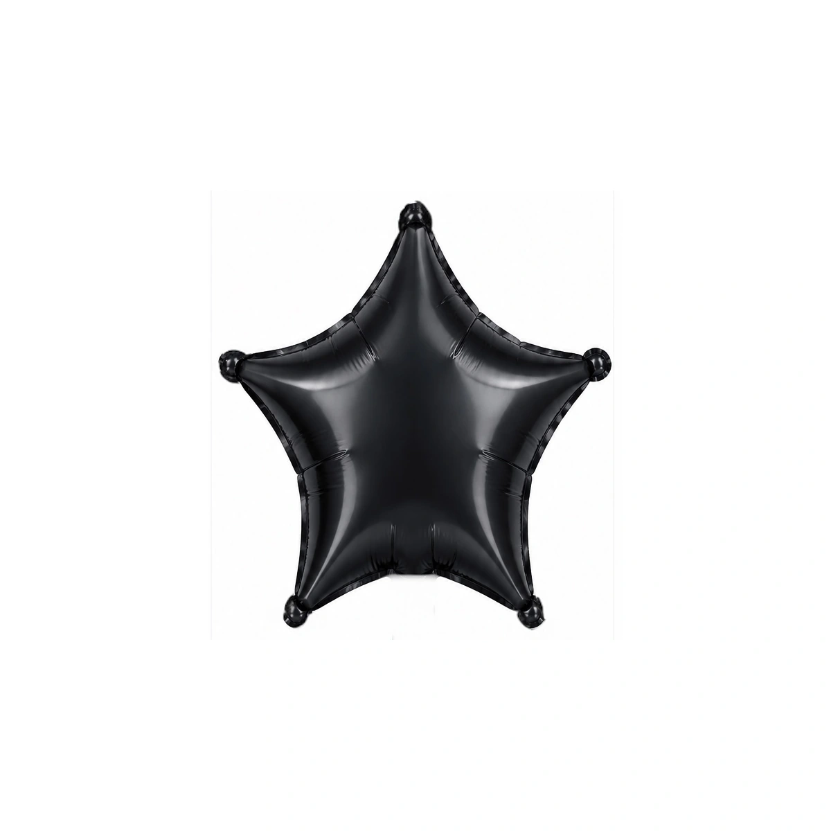 Folijski balon zvijezda – crni saten, mat, 18″