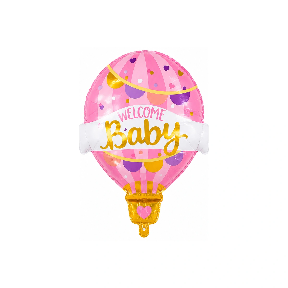 Фольгированный шар Welcome Baby – розовый воздушный шар, 72 × 62 см
