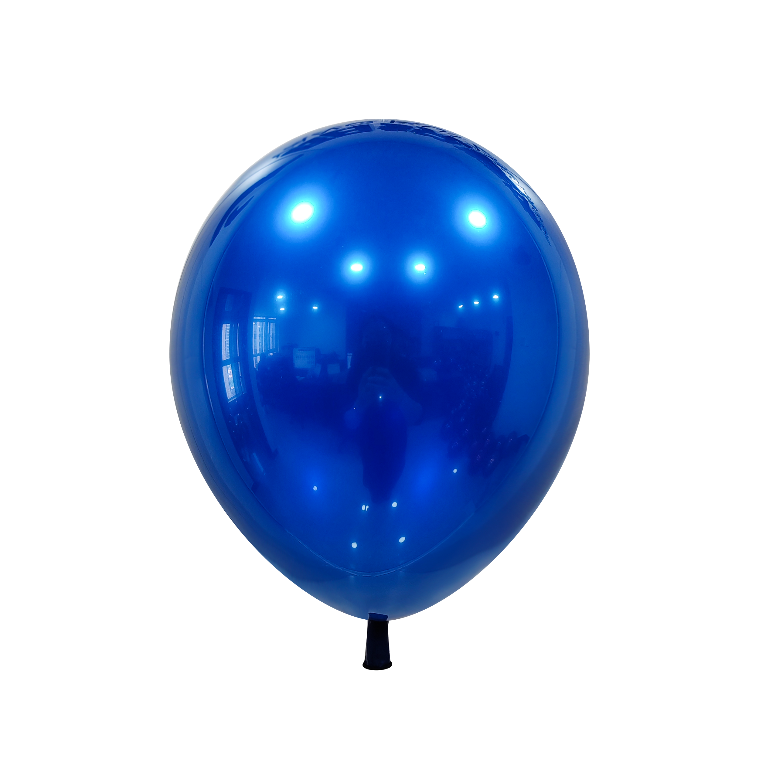 Latex balloon Chrome Ice – dark blue, 10″