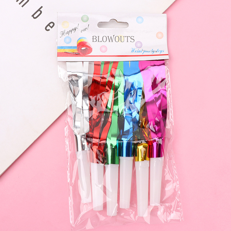 Foil party blowouts, 6 pieces