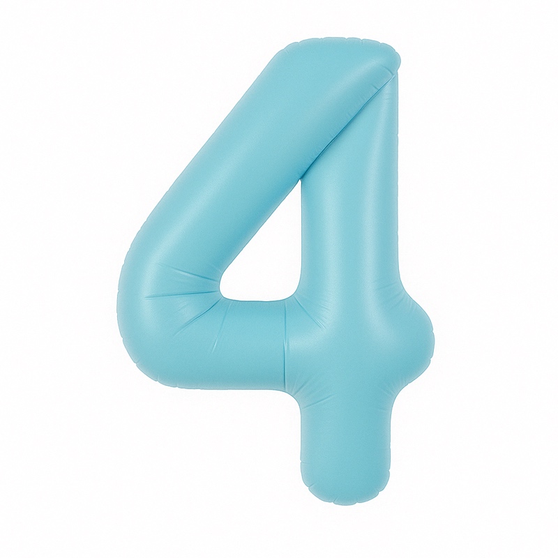 Folijski balon broj 4 – nježno plava, 40″