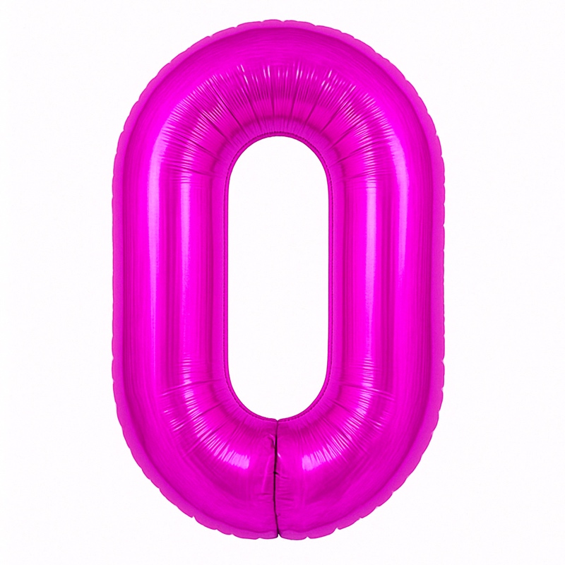Folijski balon broj 0 – tamnoroza, 40″