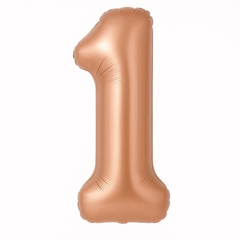 Фольгированная цифра 1 — шоколадный, 40″