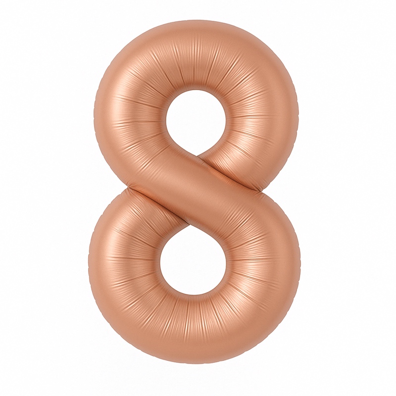 Folijski balon broj 8 – čokoladna, 40″