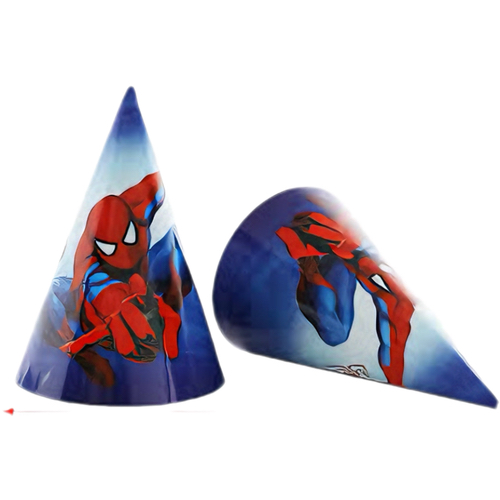 Spider-Man-1 paper party hats, 6 pieces