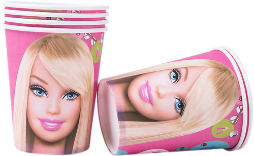 Barbie paper cups, 10 pieces