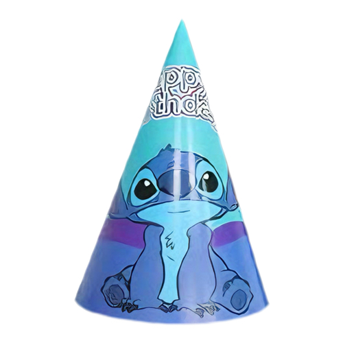 Stitch-1 paper party hats, 6 pieces
