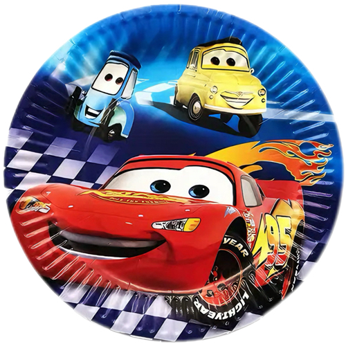 Cars paper plates, 10 pieces