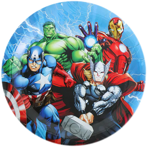 Superheroes paper plates, 10 pieces