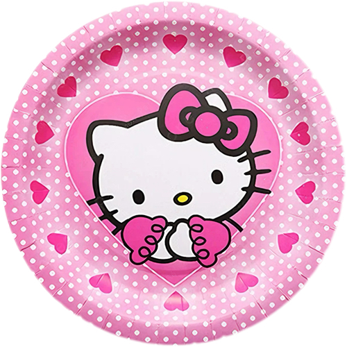 Hello Kitty paper plates, 10 pieces