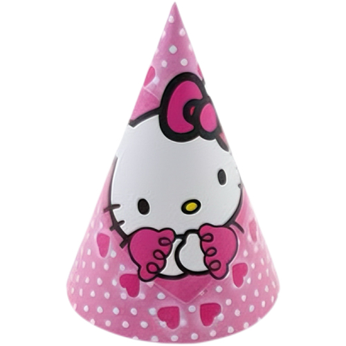 Hello Kitty paper party hats, 6 pieces