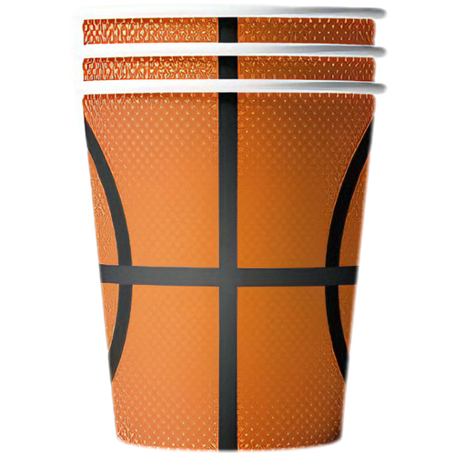 Basketball paper cups, 10 pieces