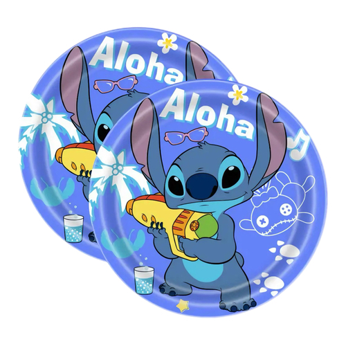 Stitch Aloha paper plates, 10 pieces