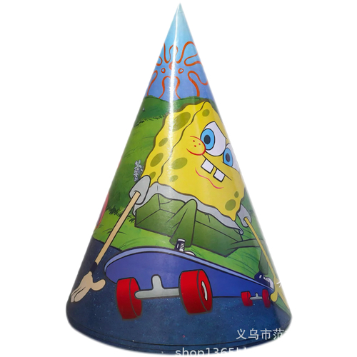 SpongeBob-1 paper party hats, 6 pieces