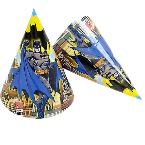 Batman paper party hats, 6 pieces