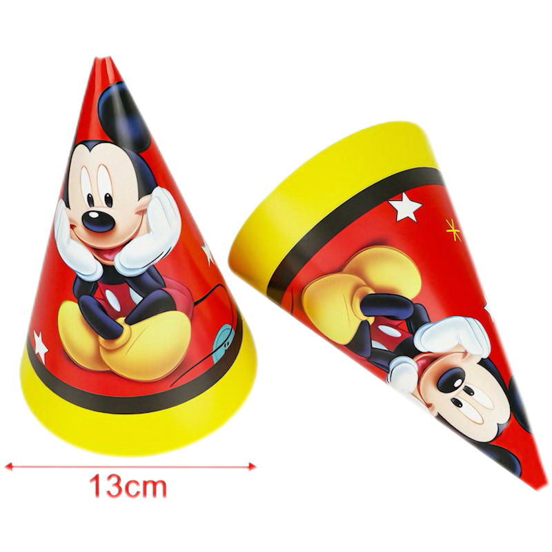 Mickey paper party hats, 6 pieces