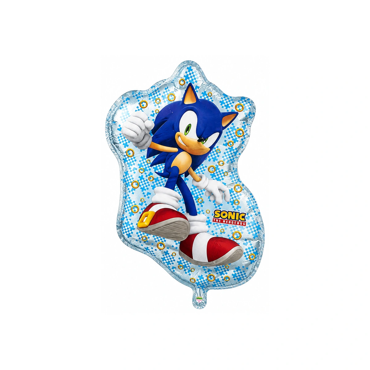 Foil balloon – Sonic with a silver background