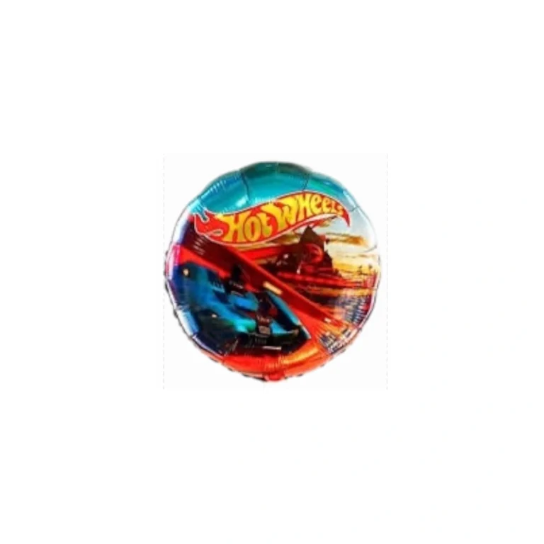 Круглый фольгированный шар – Hot Wheels, 18″