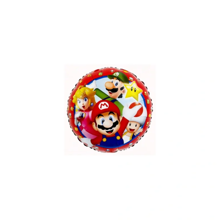 Round foil balloon – Super Mario, 18″