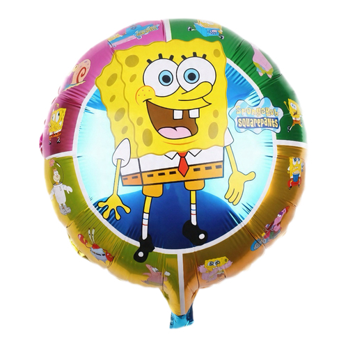 Круглый фольгированный шар – Губка Боб, 18″