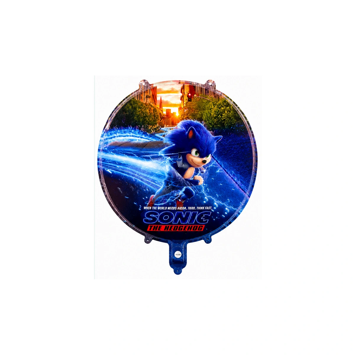 Round foil balloon – Sonic running, 18″