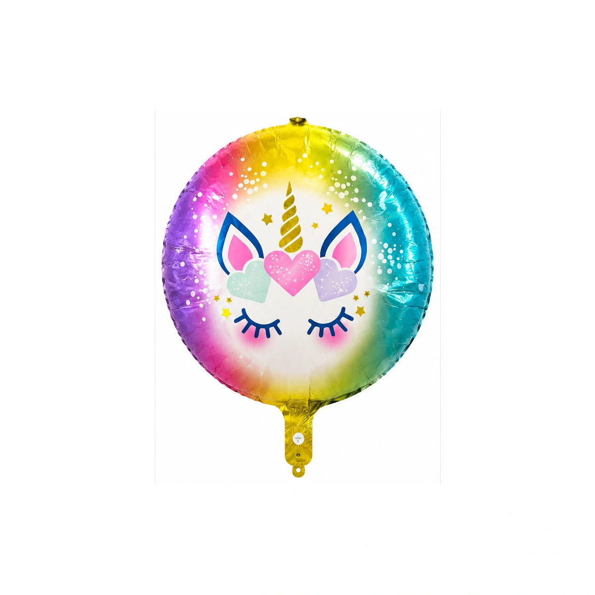 Okrugli folijski balon – jednorog u duginim bojama, 18″