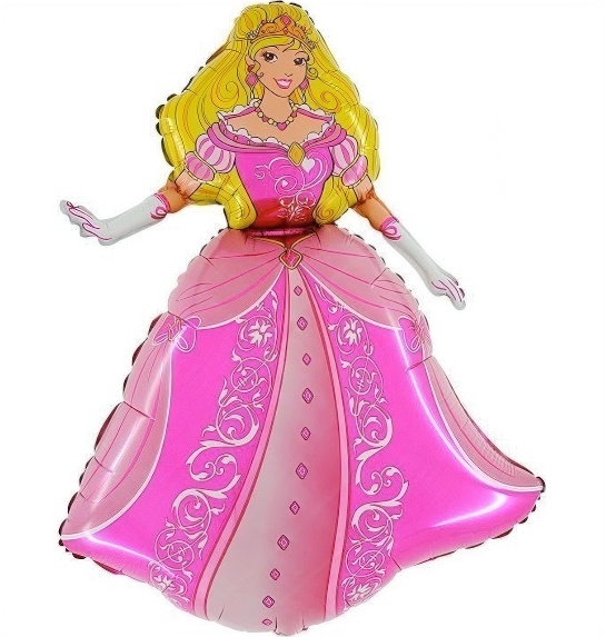 Folijski balon – princeza u rozoj haljini