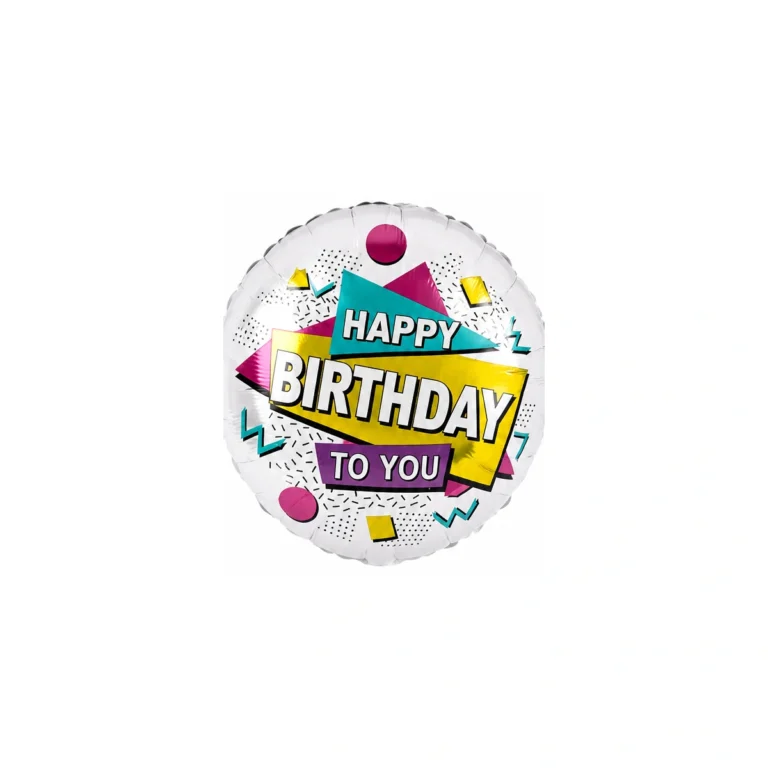 Round foil balloon – Happy Birthday to You, 18″