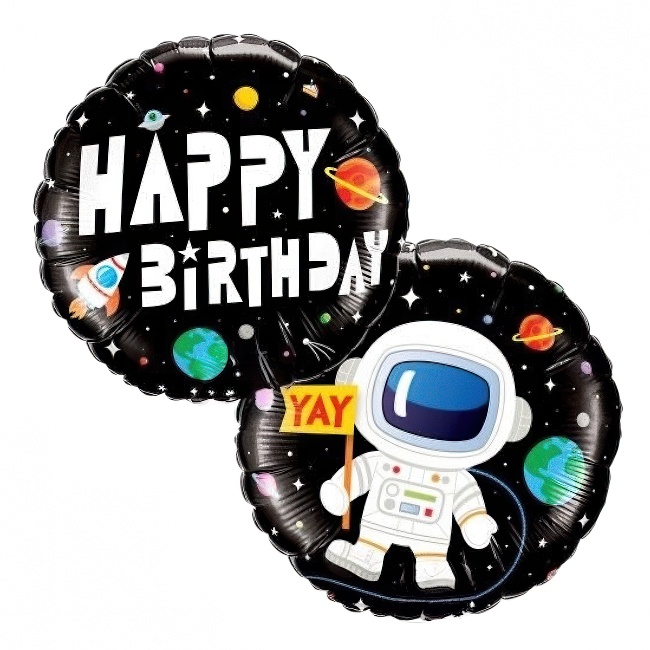 Круглый фольгированный шар – космонавт Yay, 18″