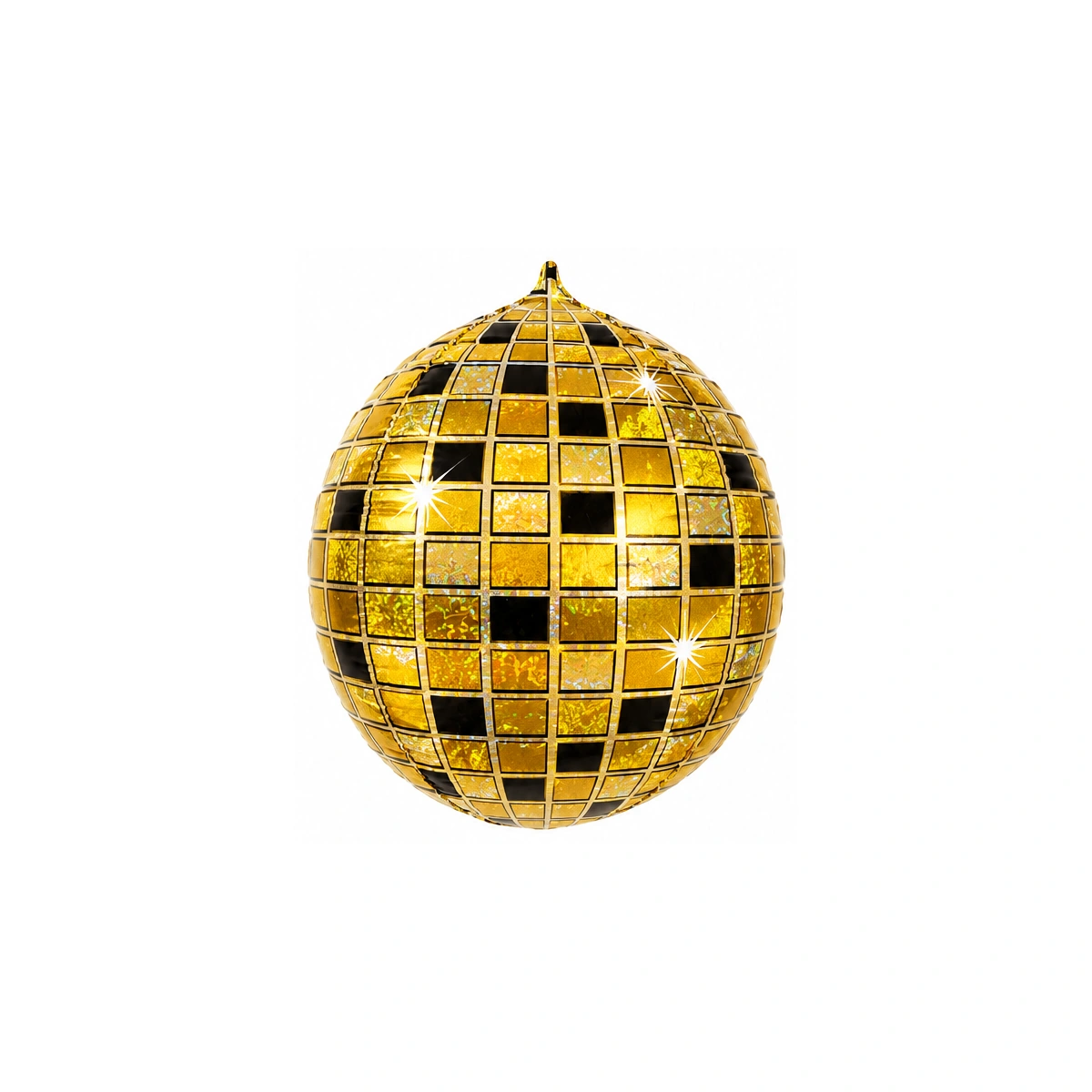 4D foil balloon – gold disco ball
