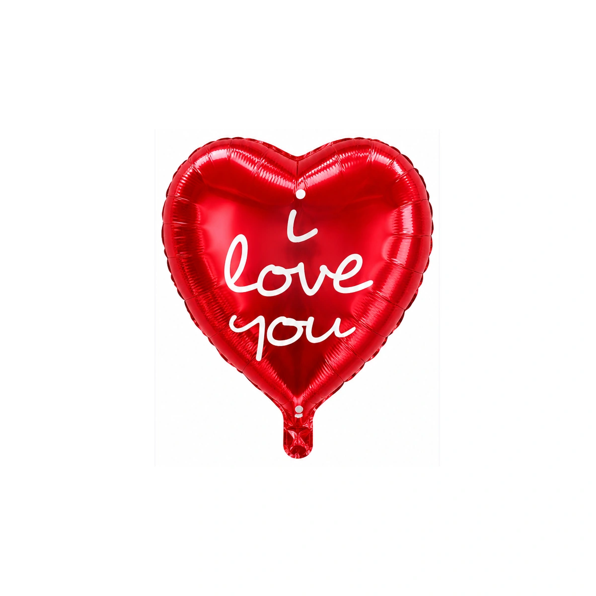 Фольгированный шар-сердце – I Love You, красный с белой надписью, 18″