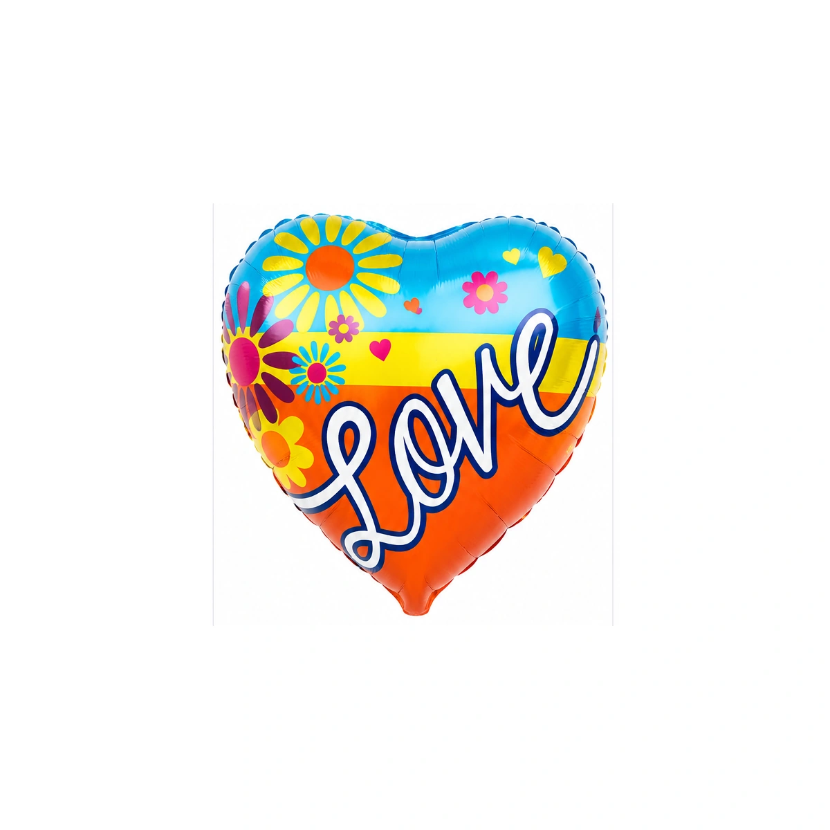 Фольгированный шар-сердце – Love, летний рисунок, 18″