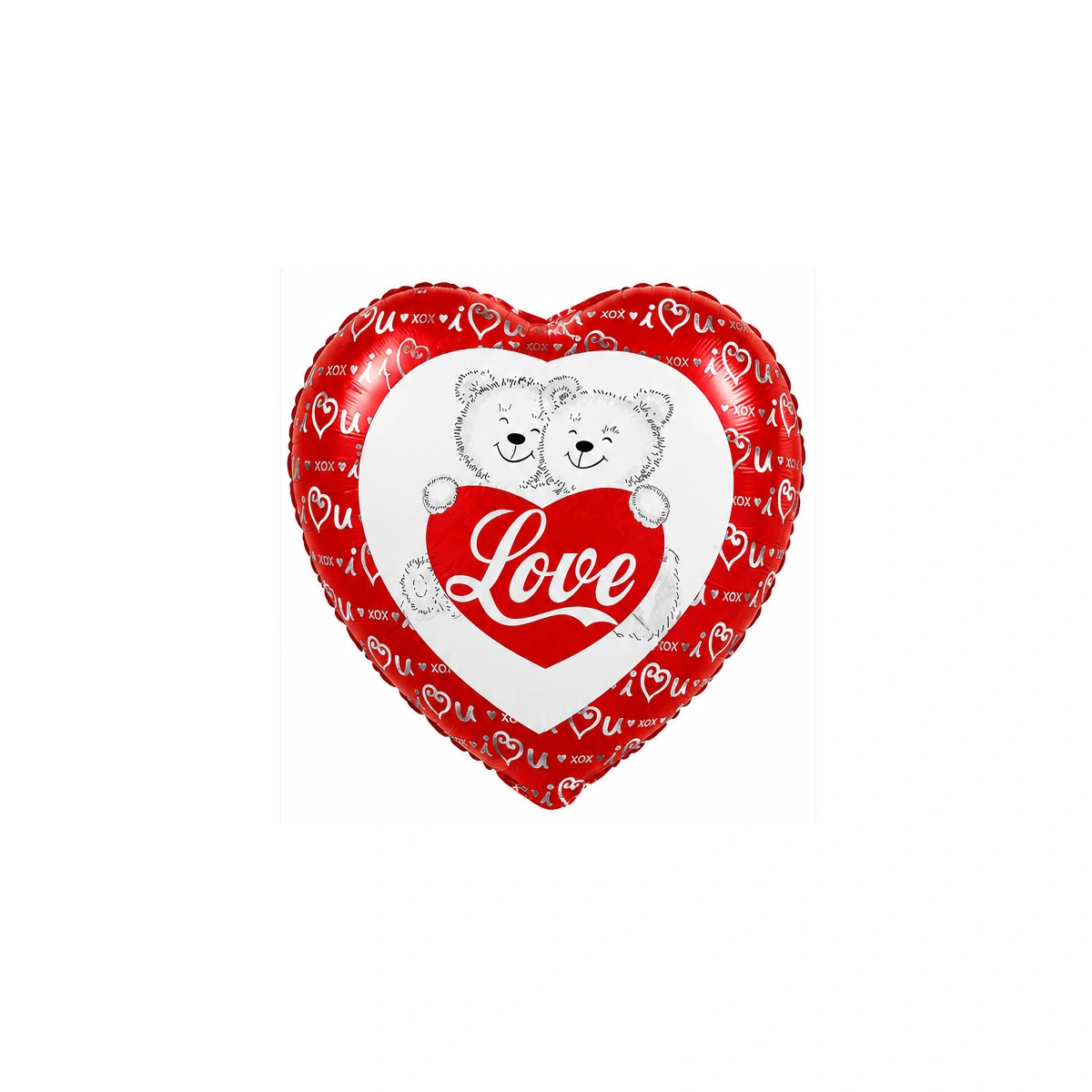 Folijski balon srce Love – crveni s medama, 18″