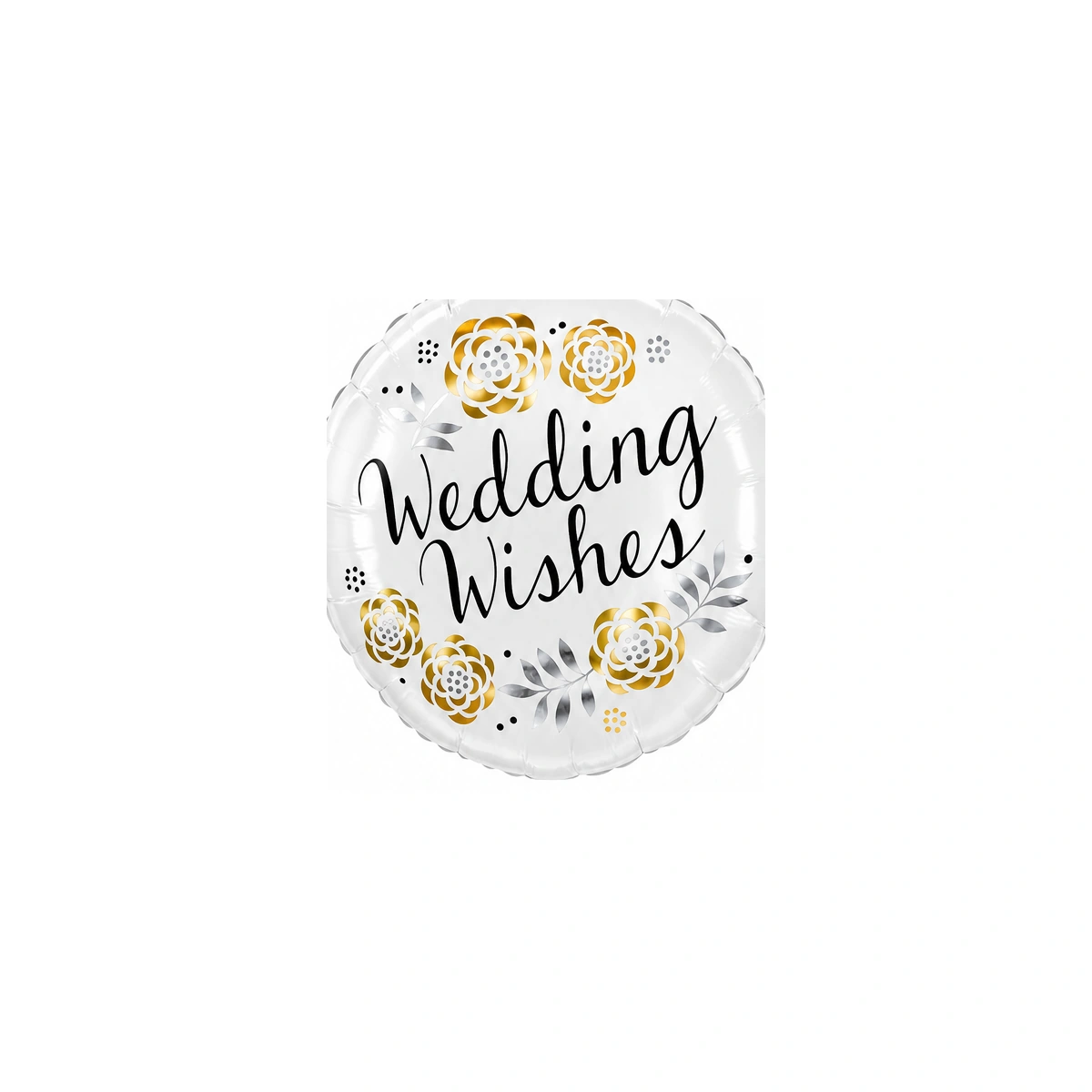 Round foil balloon – Wedding Wishes, 18″