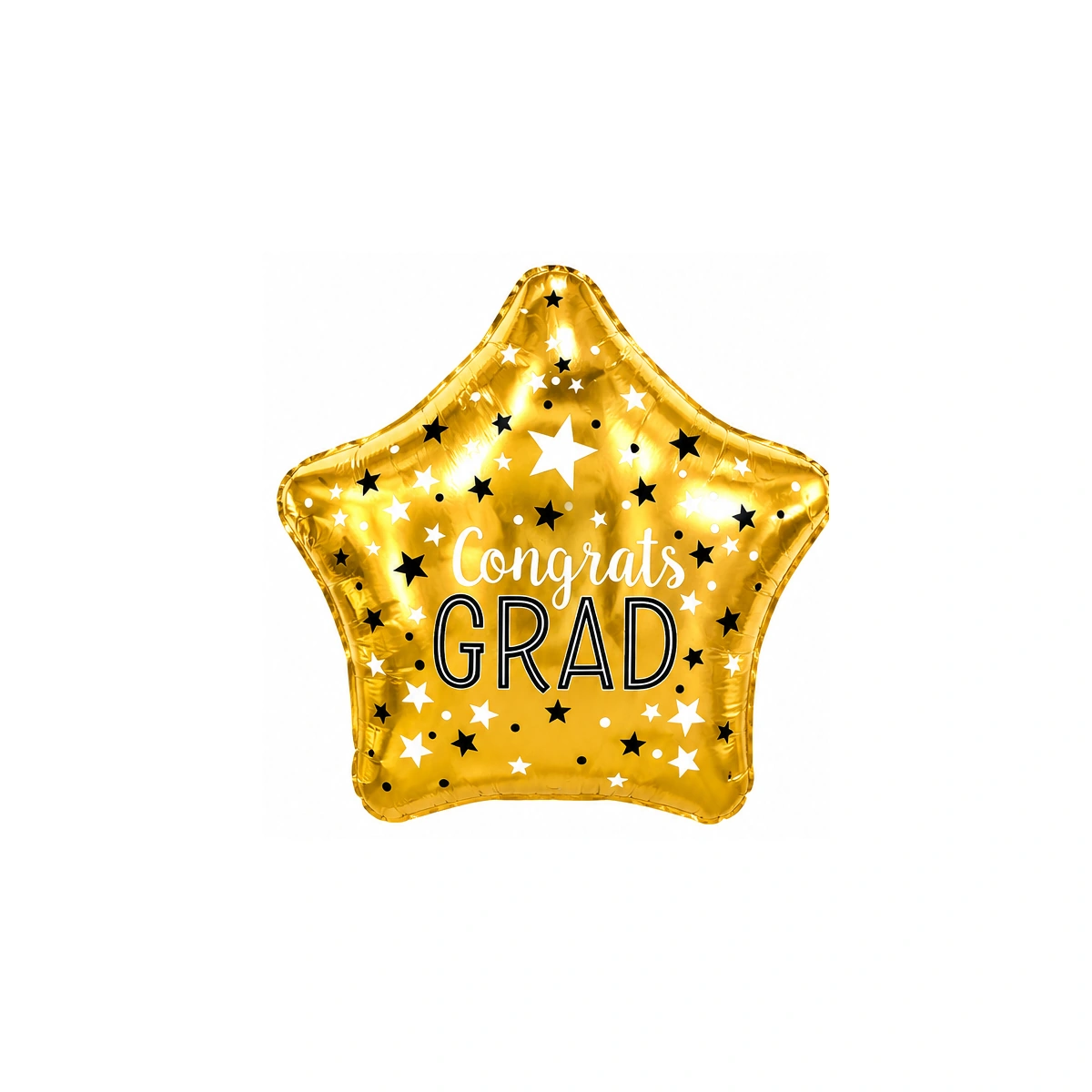 Star foil balloon – Congrats Grad, gold, 18″