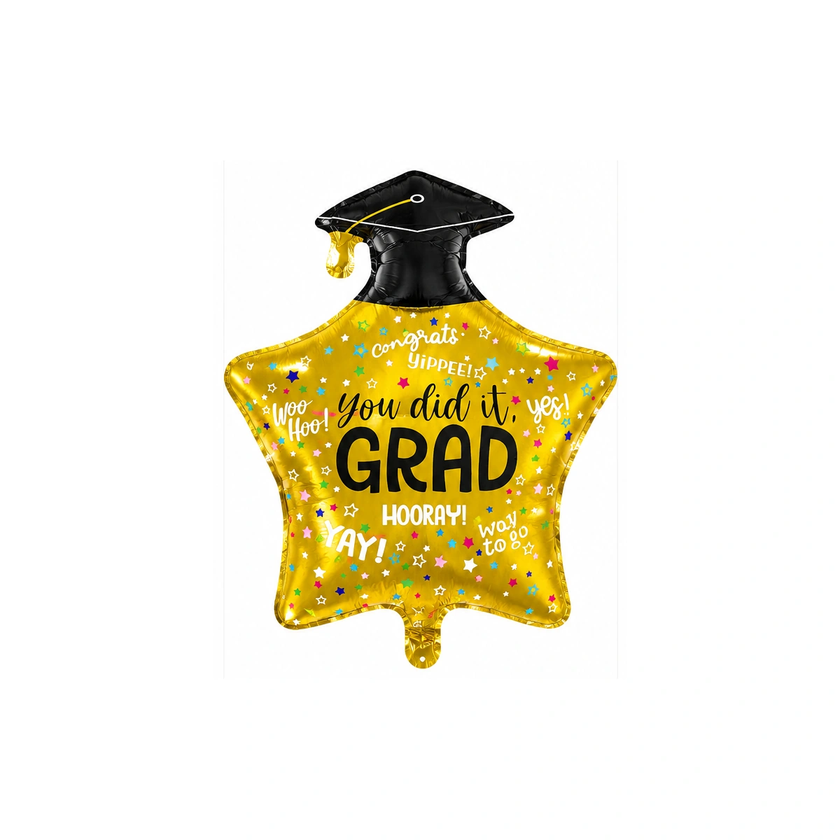 Folijski balon zvijezda – Congrats Grad, zlatni