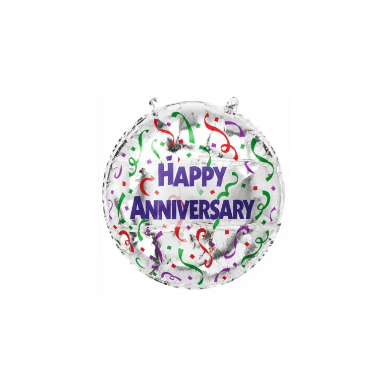 Круглый фольгированный шар – Happy Anniversary