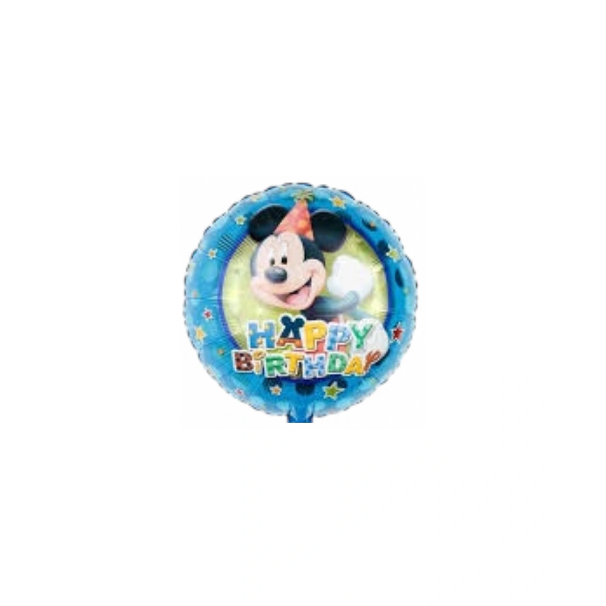 Round Mickey Happy Birthday foil balloon, 18″