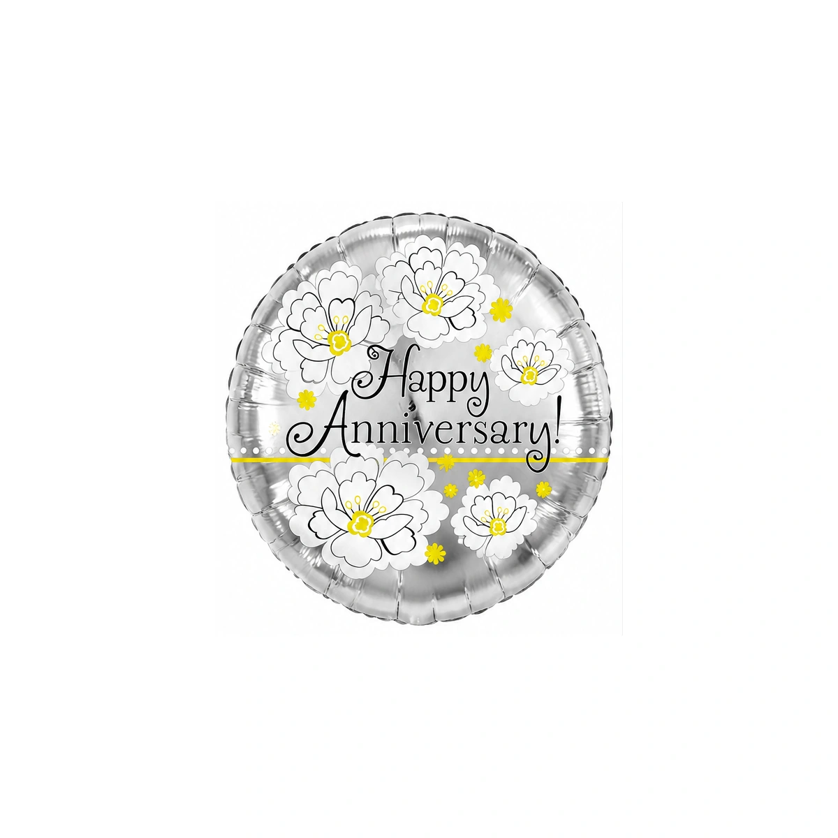 Happy Anniversary foil balloon – silver, 18″