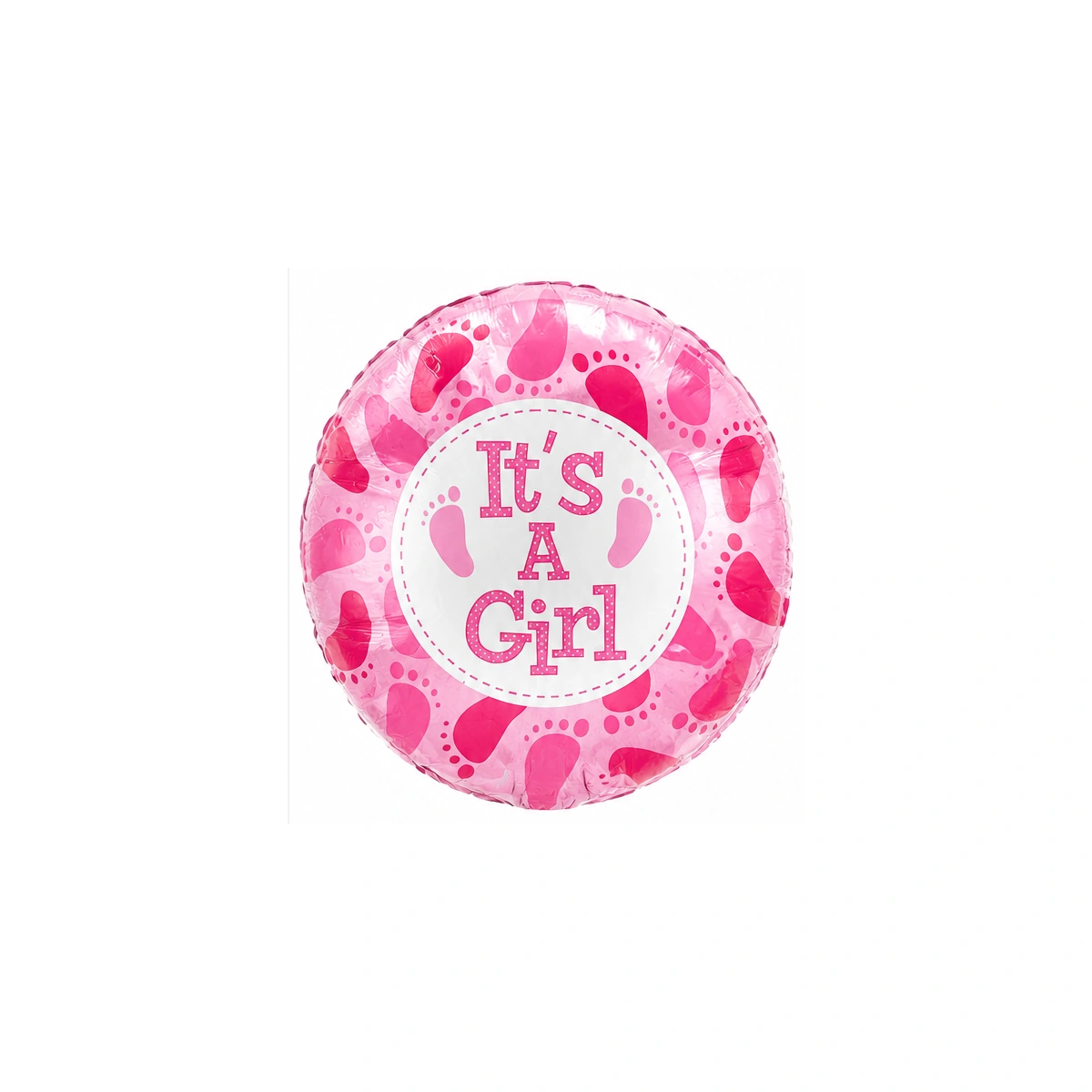 Круглый фольгированный шар – It's a Girl, розовый, 18″