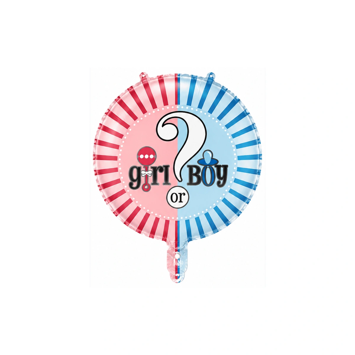 Round Girl or Boy foil balloon, 18″