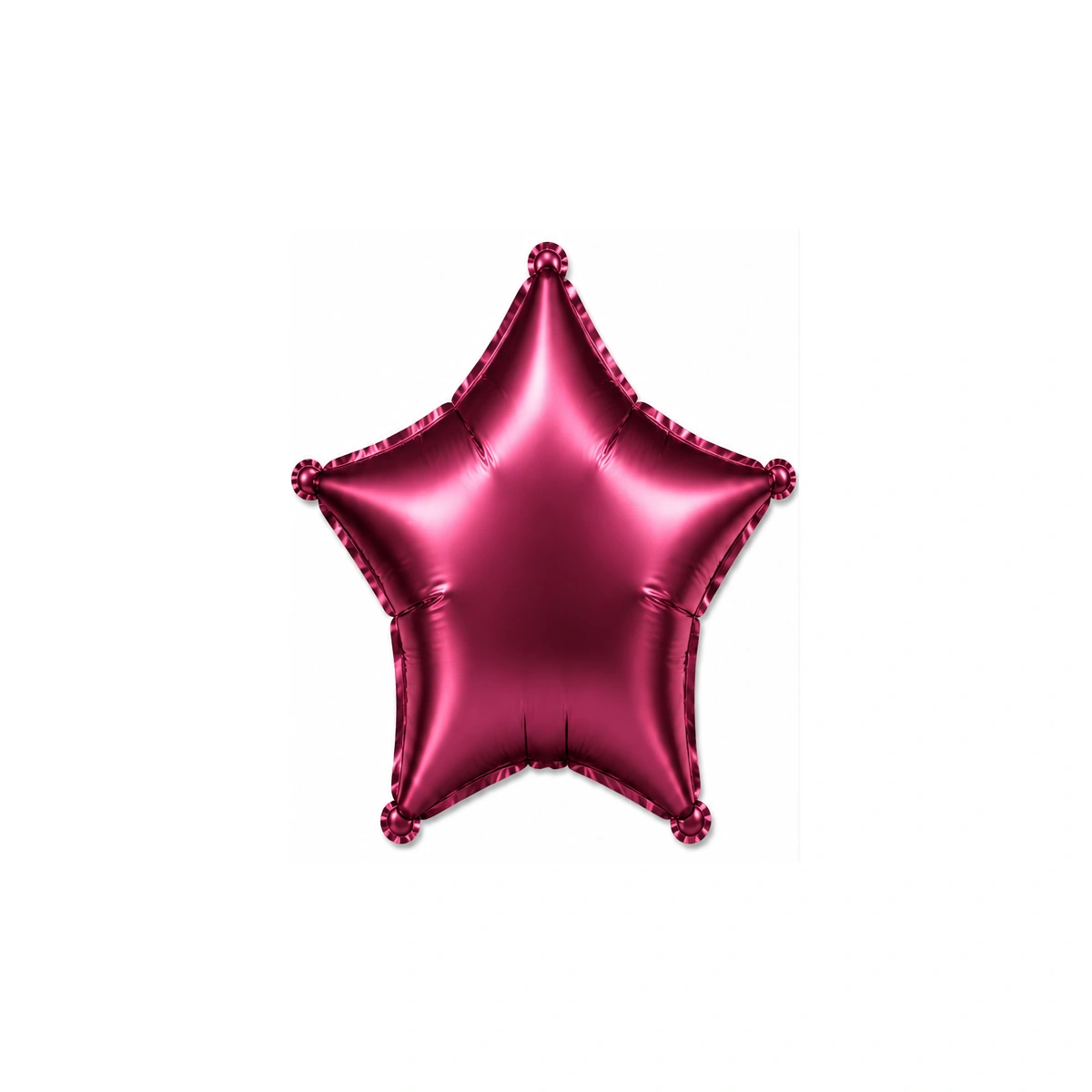 Star foil balloon – burgundy satin, 18″